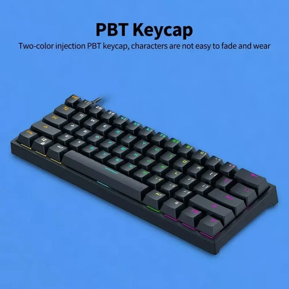 Professional BAJEAL LED 60% Mechanical RGB Gaming Keyboard Tactile